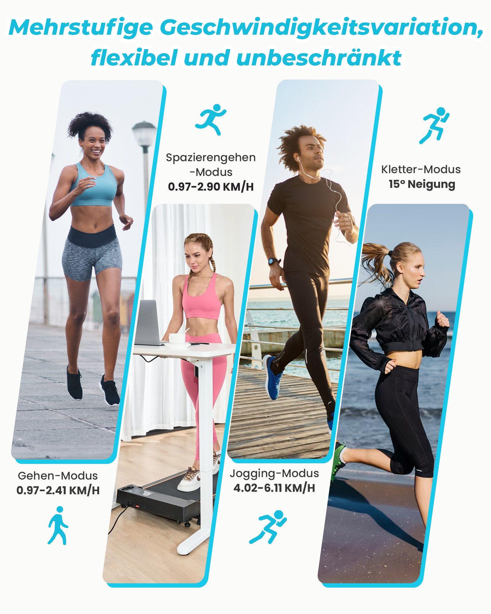 Tapis de course pliable pour marche et jogging jusqu'à 6 km/h 2/7