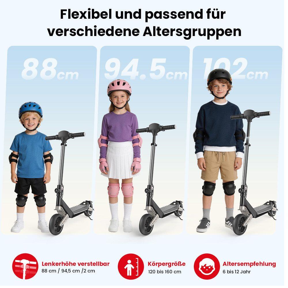 Kinder E-Roller MAX 16km/h,35Min Fahrzeit bis zu 9 km 6/7