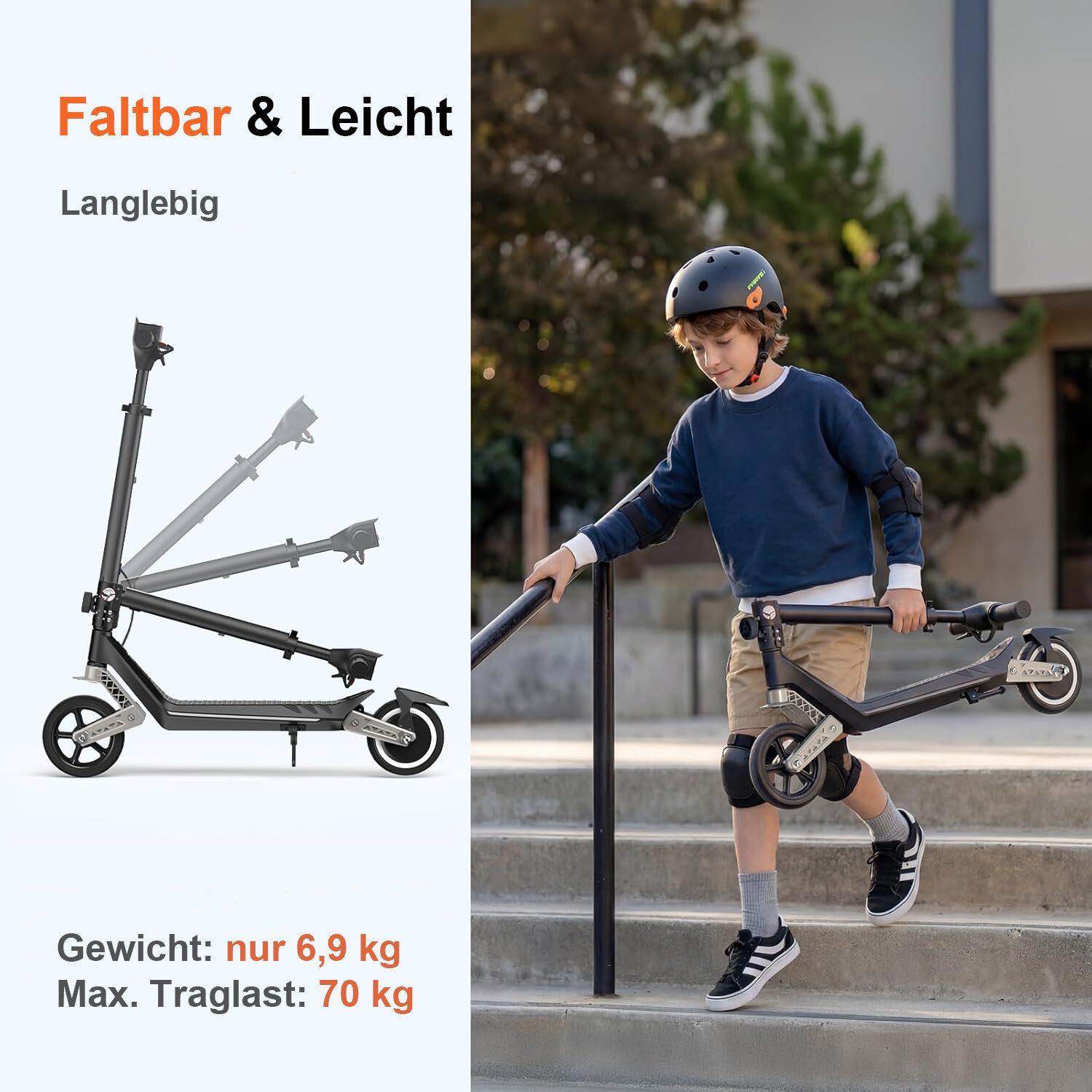 Kinder E-Roller MAX 16km/h,35Min Fahrzeit bis zu 9 km 7/7