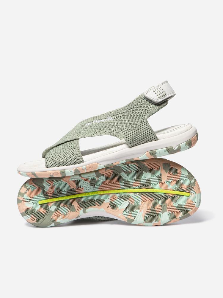 Sandales plates femme JAZZFIT Argile Goyave Camo 2/5