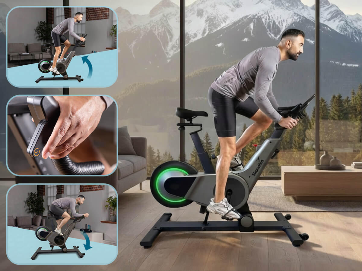 Indoorové speedbike Kliva 500‑S SMART s LED do 150 kg 2/9