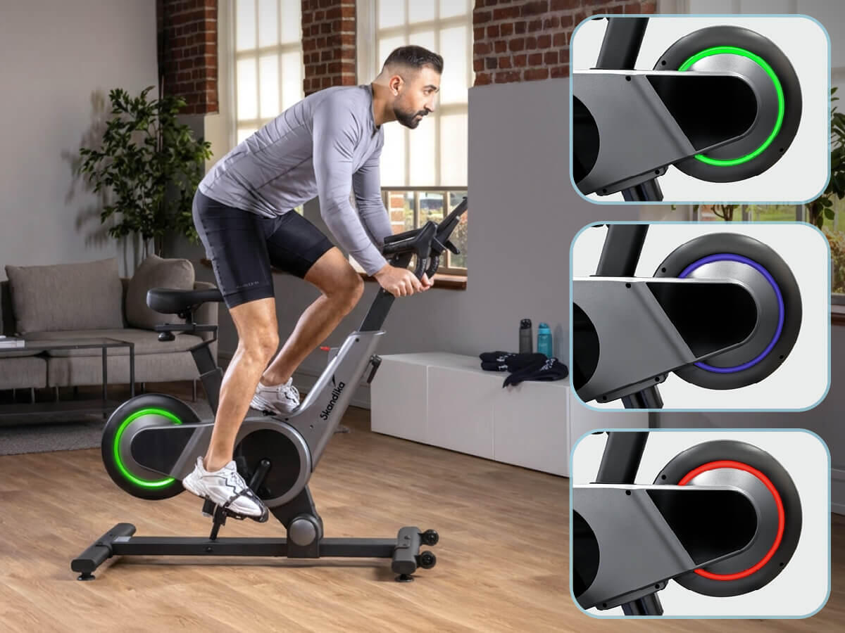 Indoorové speedbike Kliva 500‑S SMART s LED do 150 kg 6/9