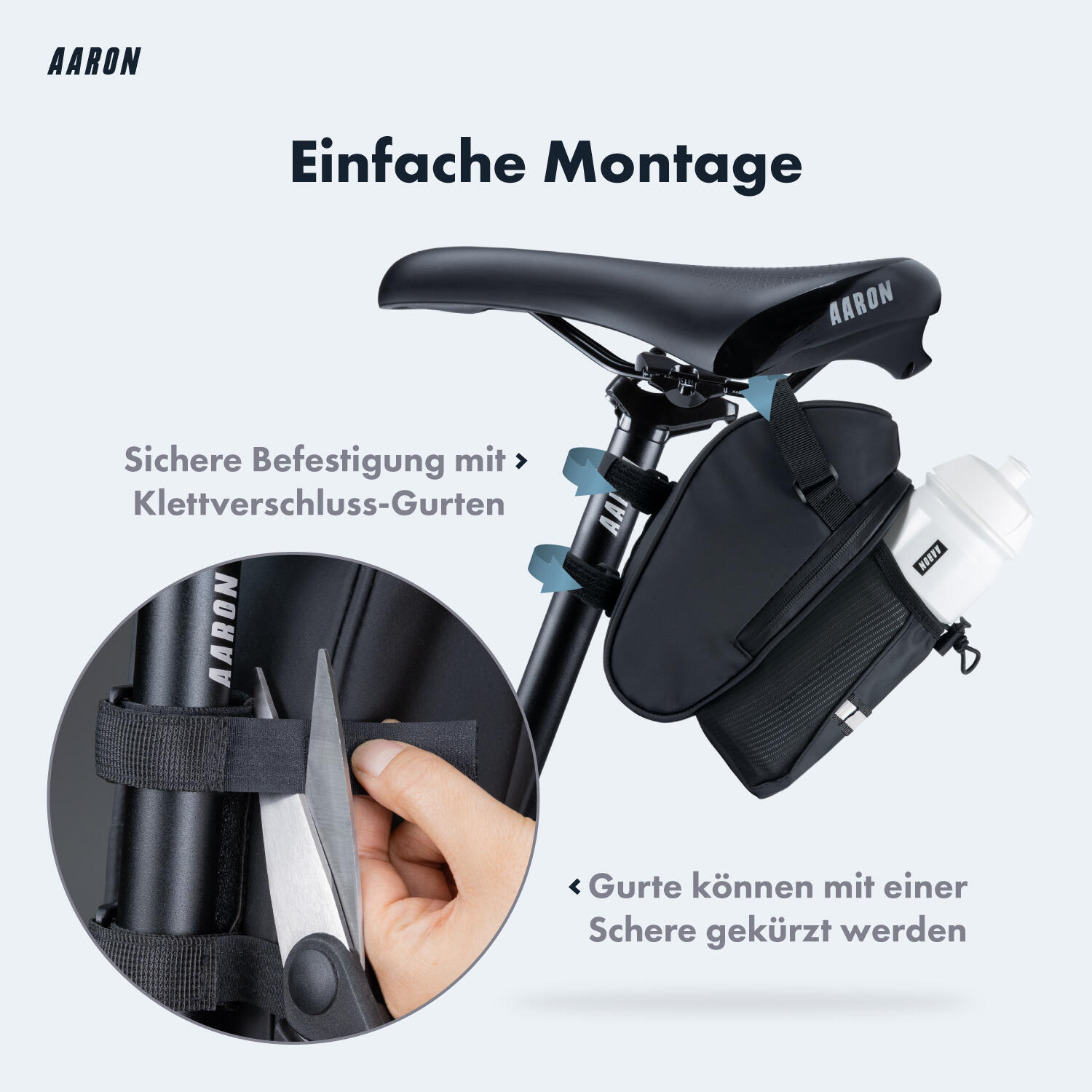 Essential - Fahrrad Satteltasche 1 L - mit Flaschenhalter & Reflektor 6/7