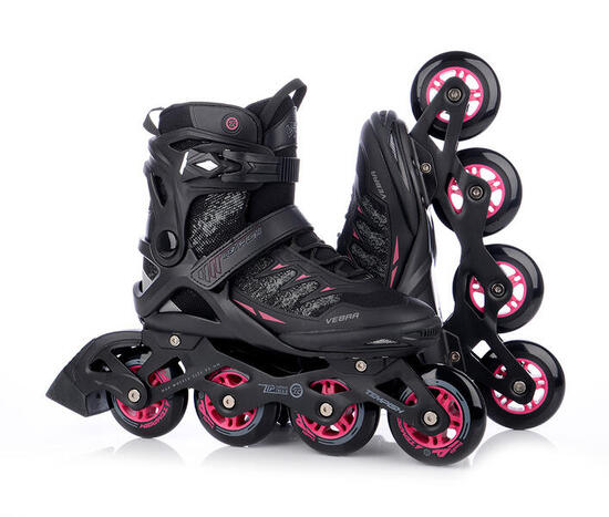Pattini inline - donna - VEBRA 84 LADY - nero/rosa