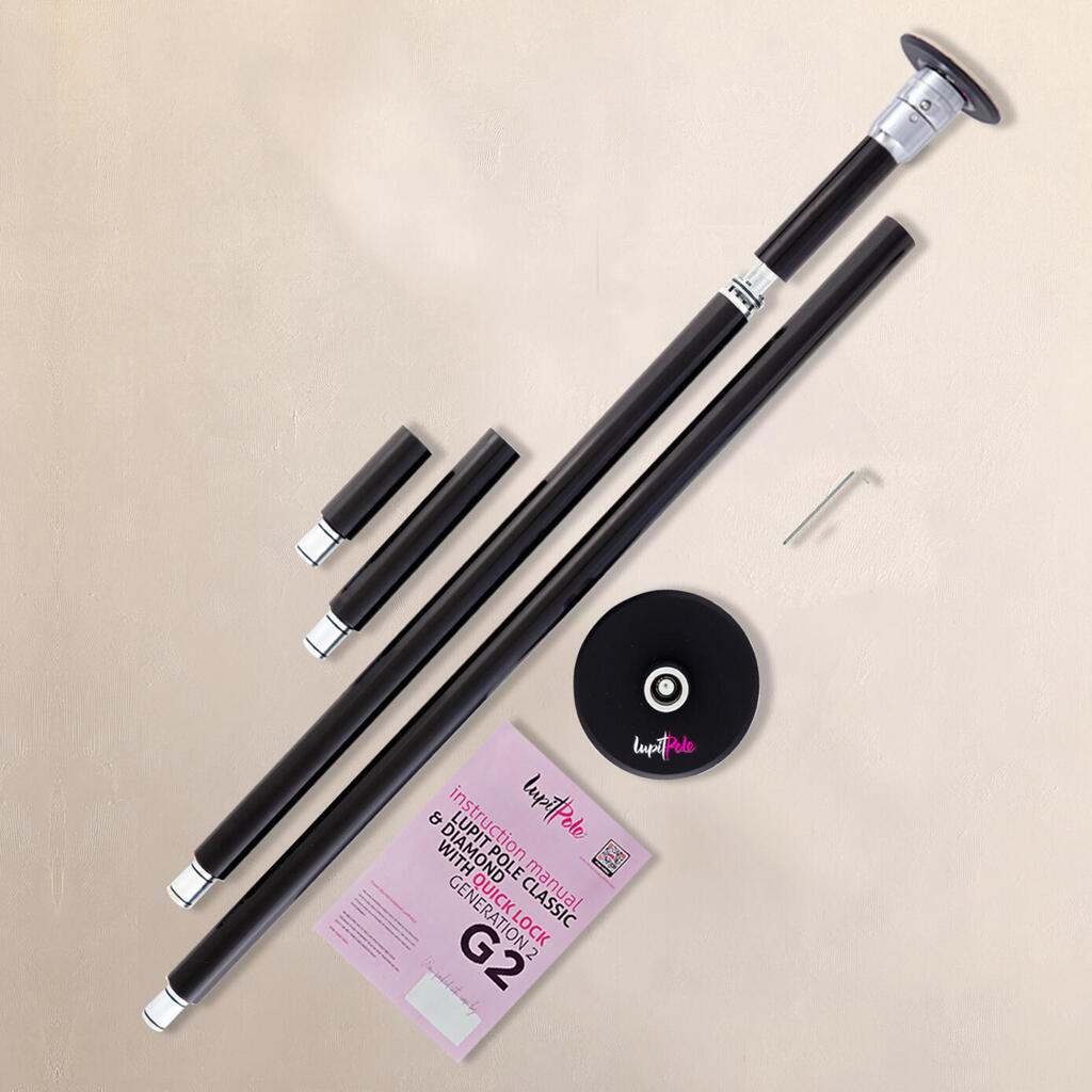 Classic G2 Quick Lock, portable dance pole, BLACK, 45mm