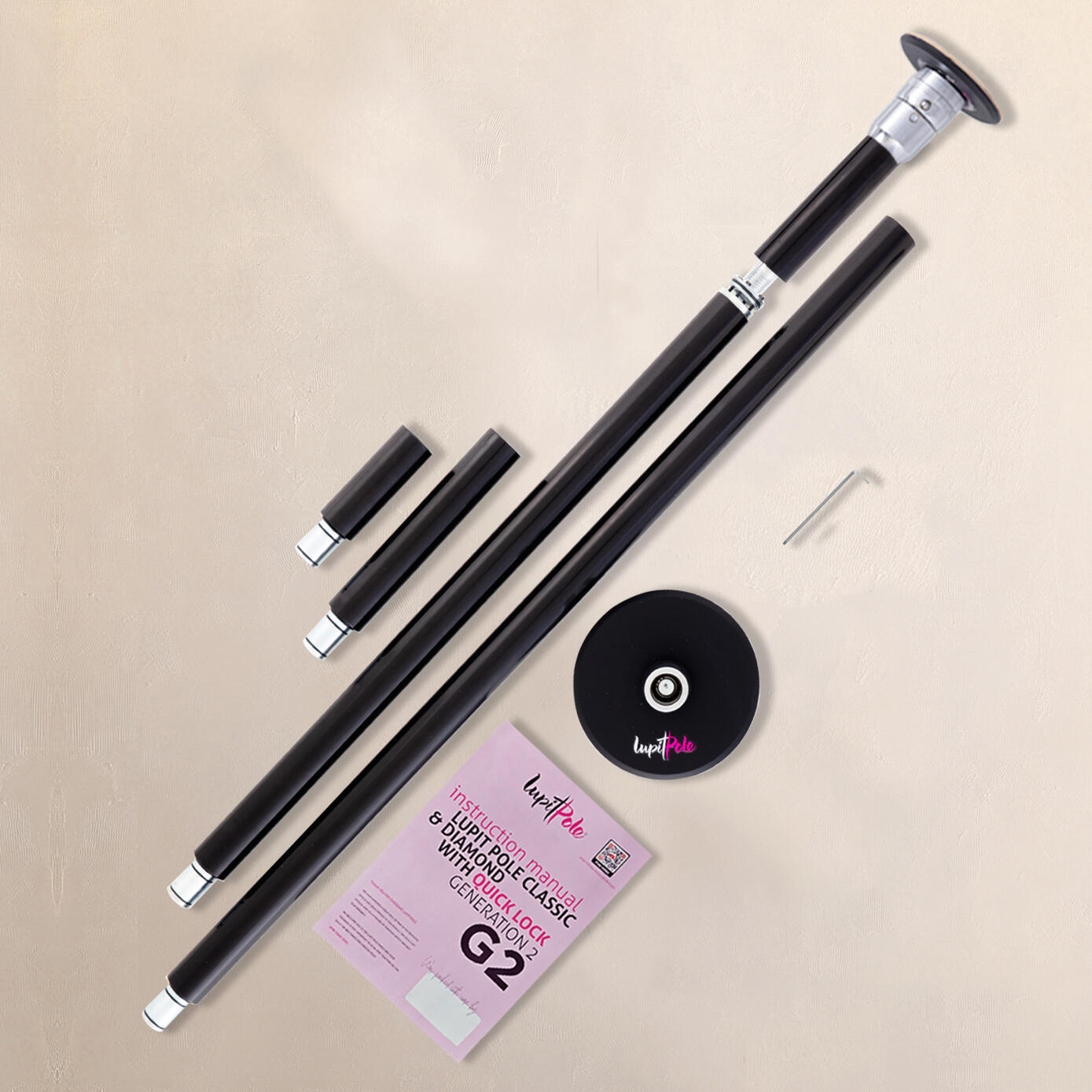 LUPIT POLE Přenosná taneční tyč Classic G2 Quick Lock, 45 mm