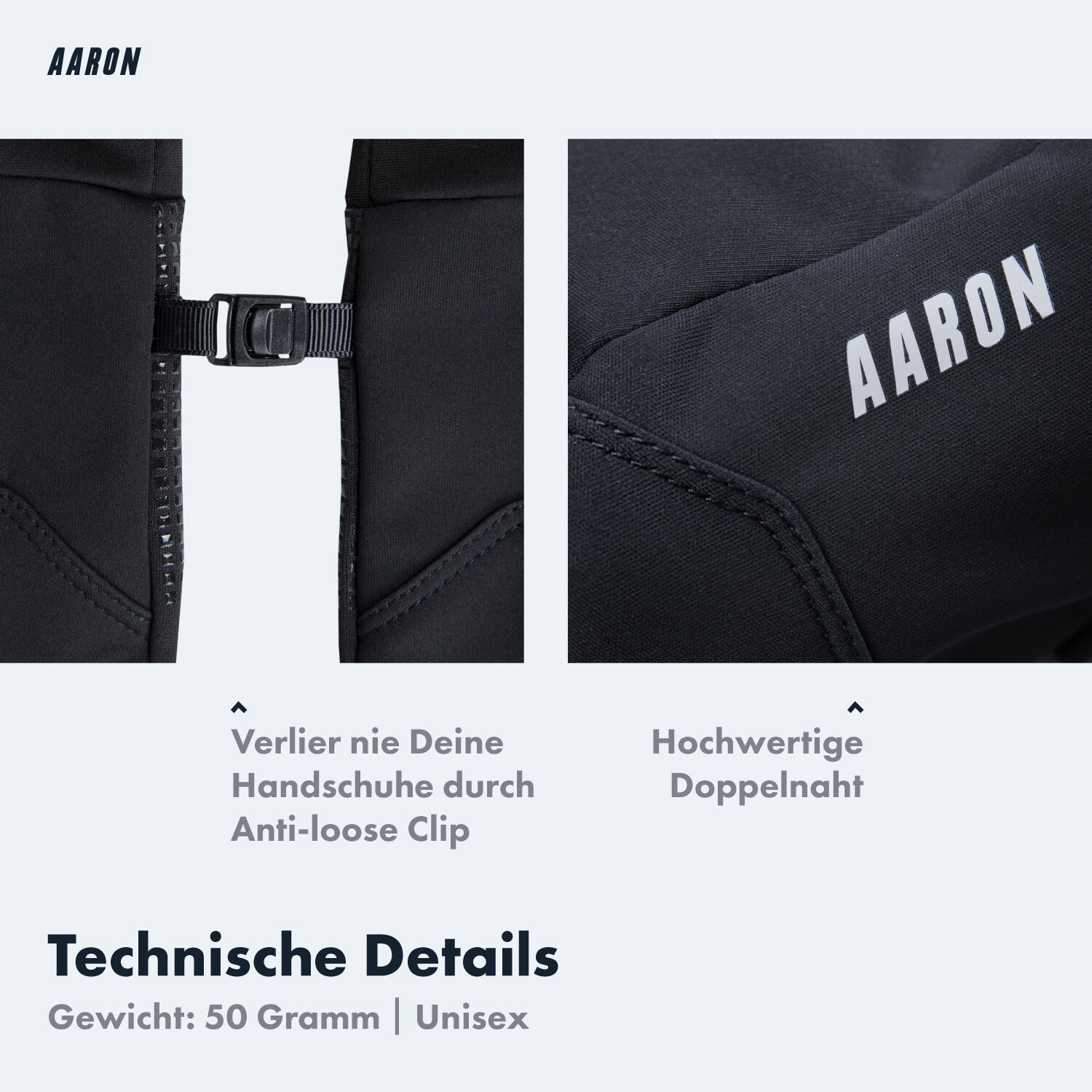 Gloves Fahrradhandschuhe - Touchscreen, rutschfest, gefüttert - Größe S 4/7
