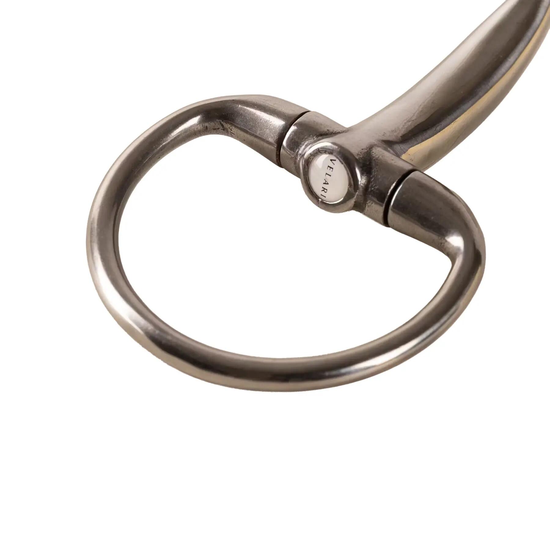 Mors olive double brisures pour cheval en acier inoxydable Velari 16mm 13,5cm 3/5