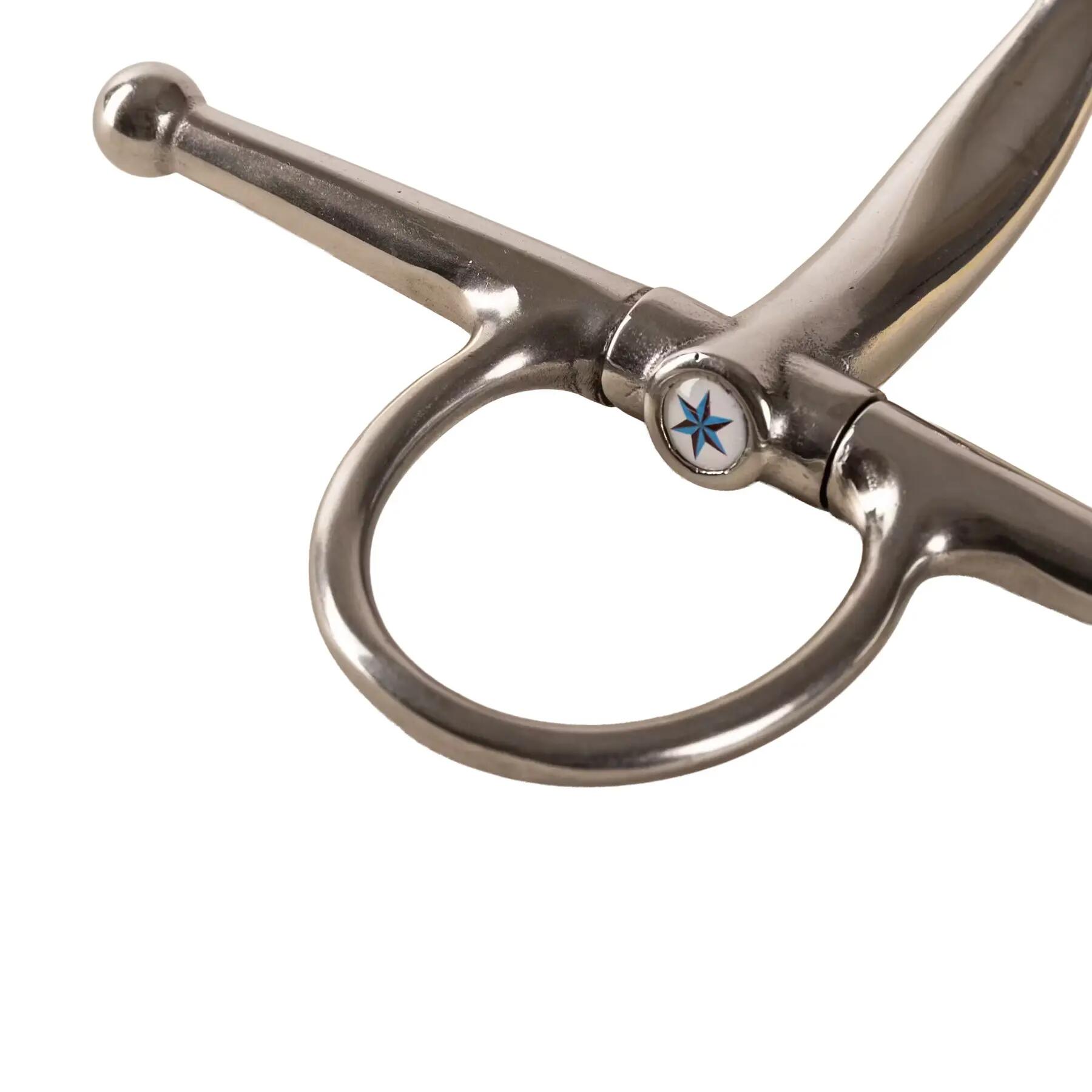 Einfacher Bruchstich für Pferde aus Edelstahl Velari Full Cheek Bit 16mm 14,5cm 3/5