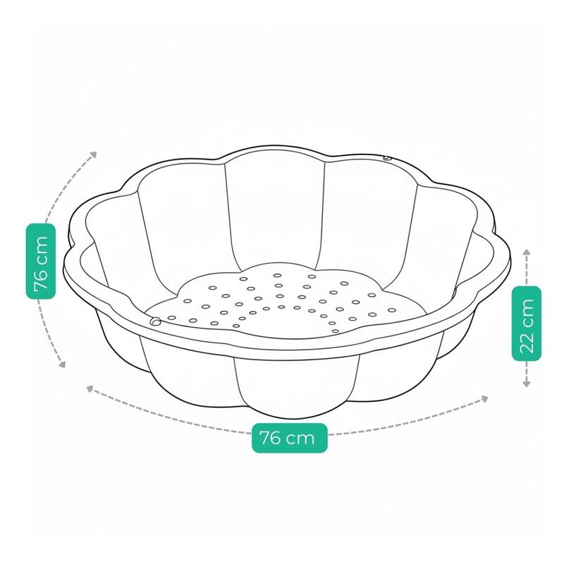 Sandpit din plastic Floare 76 cm - liliac