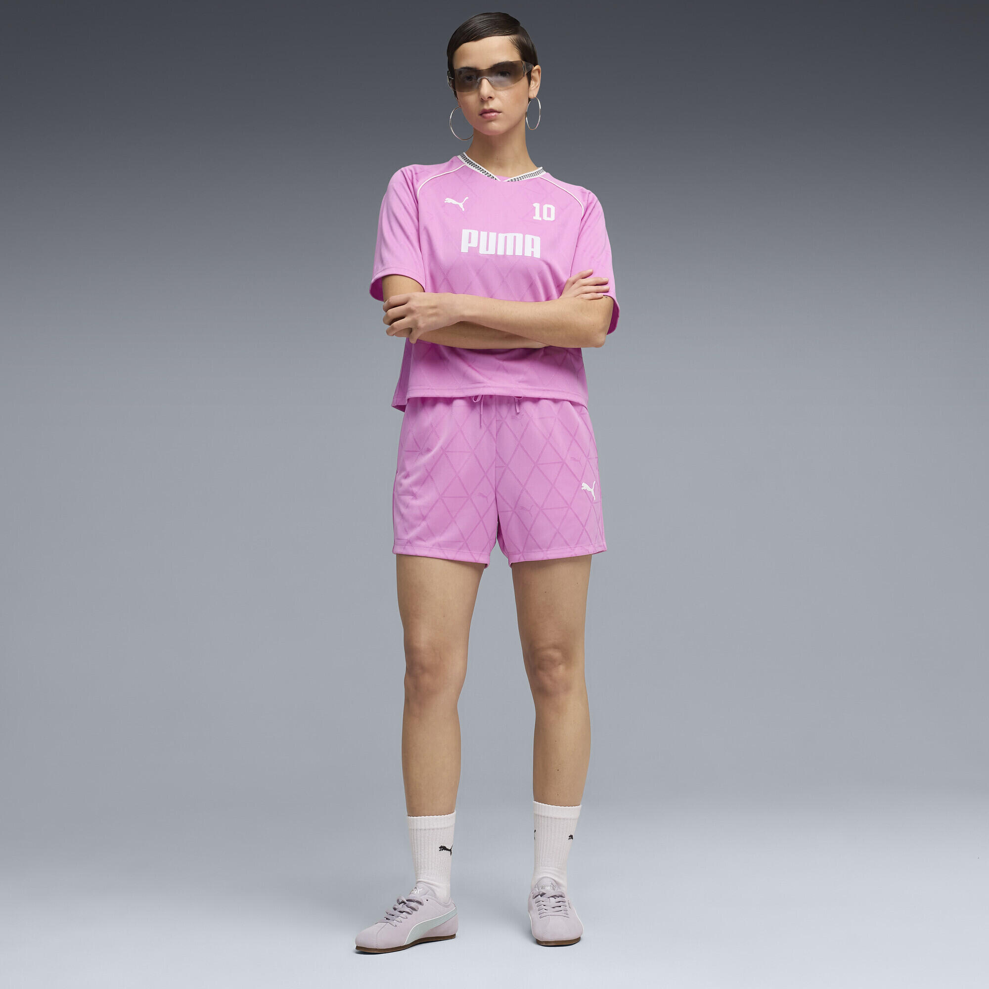 Calções mulher cintura subida padrão acolchoado Jerseyshorts PUMA 4/5