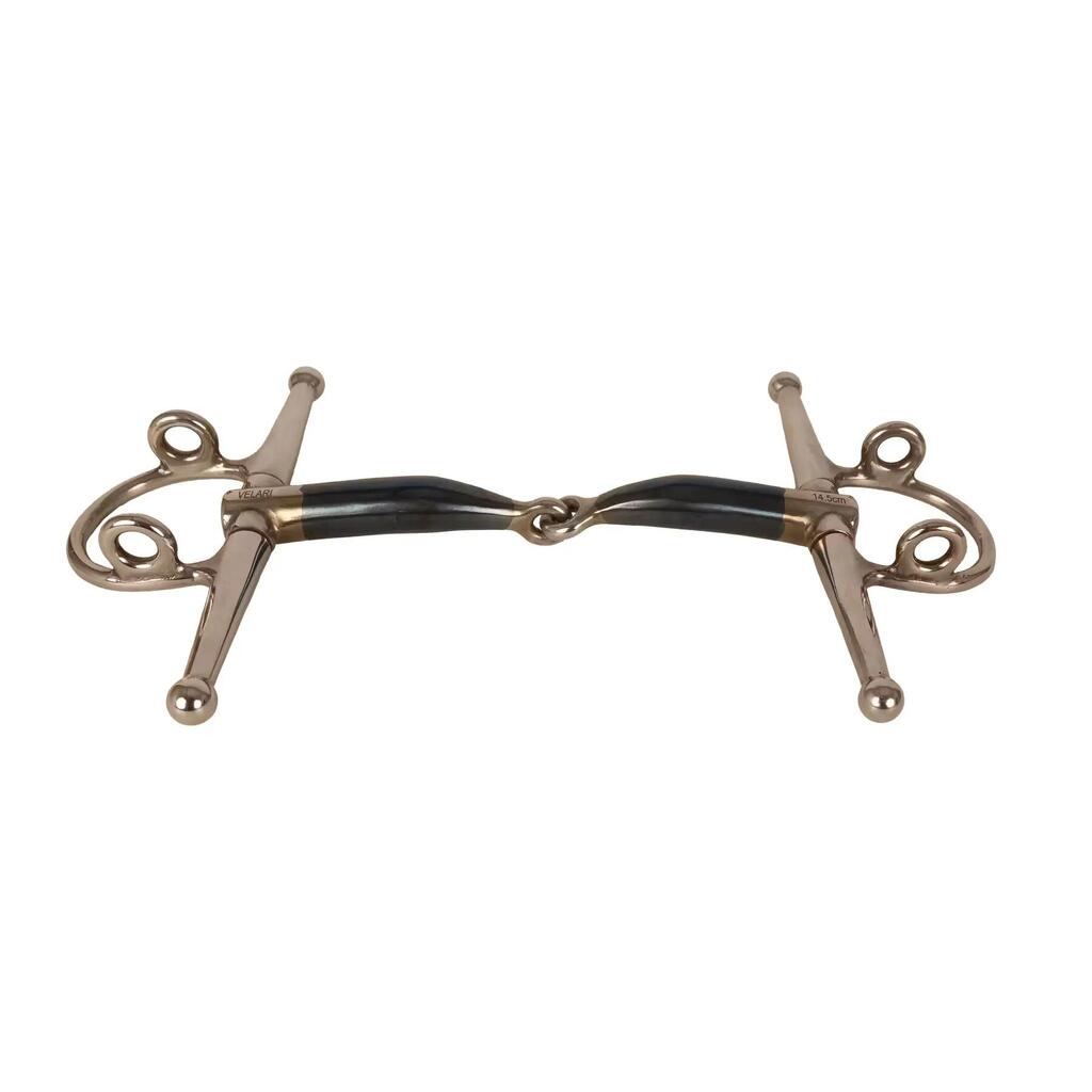 Single break snaffle bit for horse Velari Full Cheek Gag Sweet Iron
