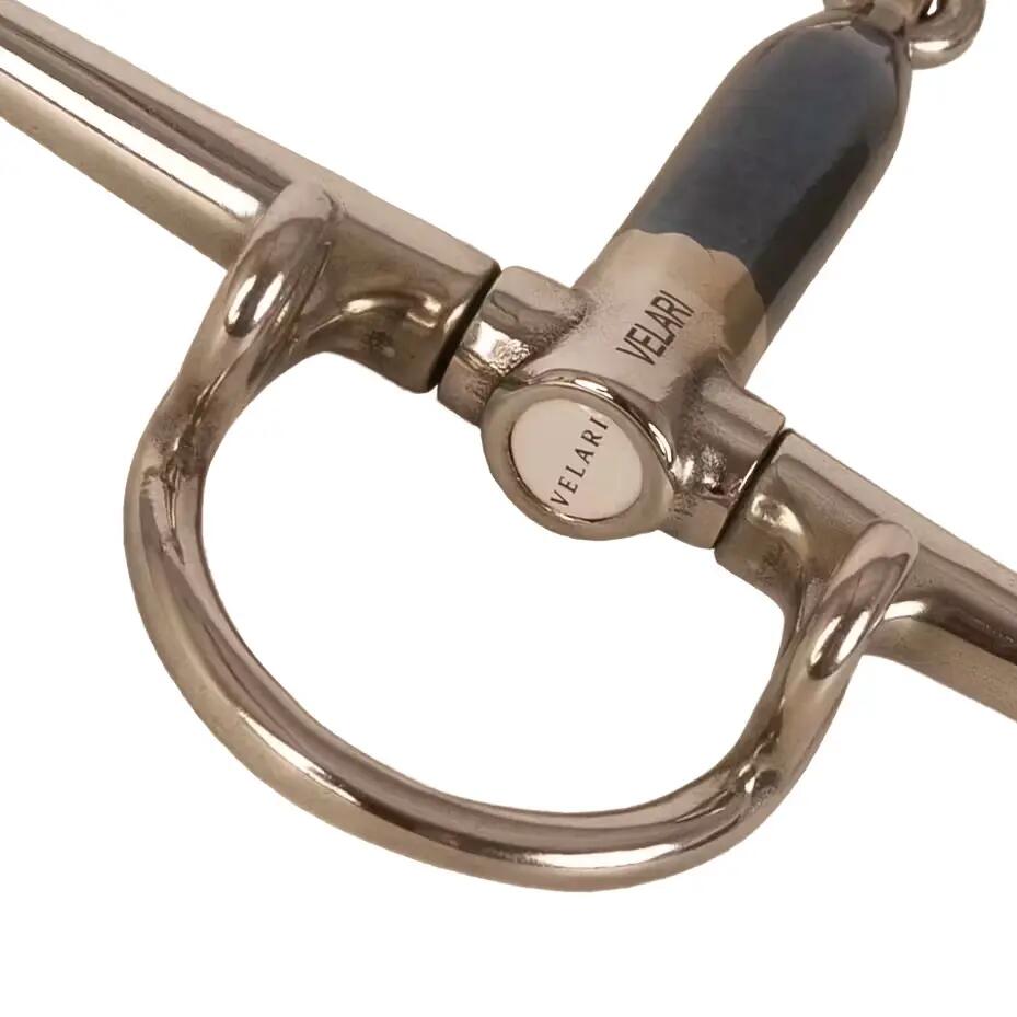 Mordedor de agulha simples quebrada levantador para cavalo Velari Full Cheek Gag 4/4