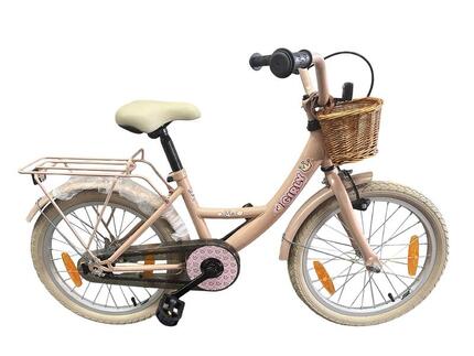 Bikefun Girly vélo enfant 18 pouces rose avec panier et frein à moyeu