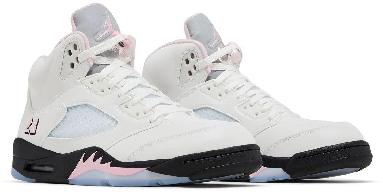 Jordan GS Air Jordan 5 Retro OG - White / Medium Soft Pink / Black 5/5