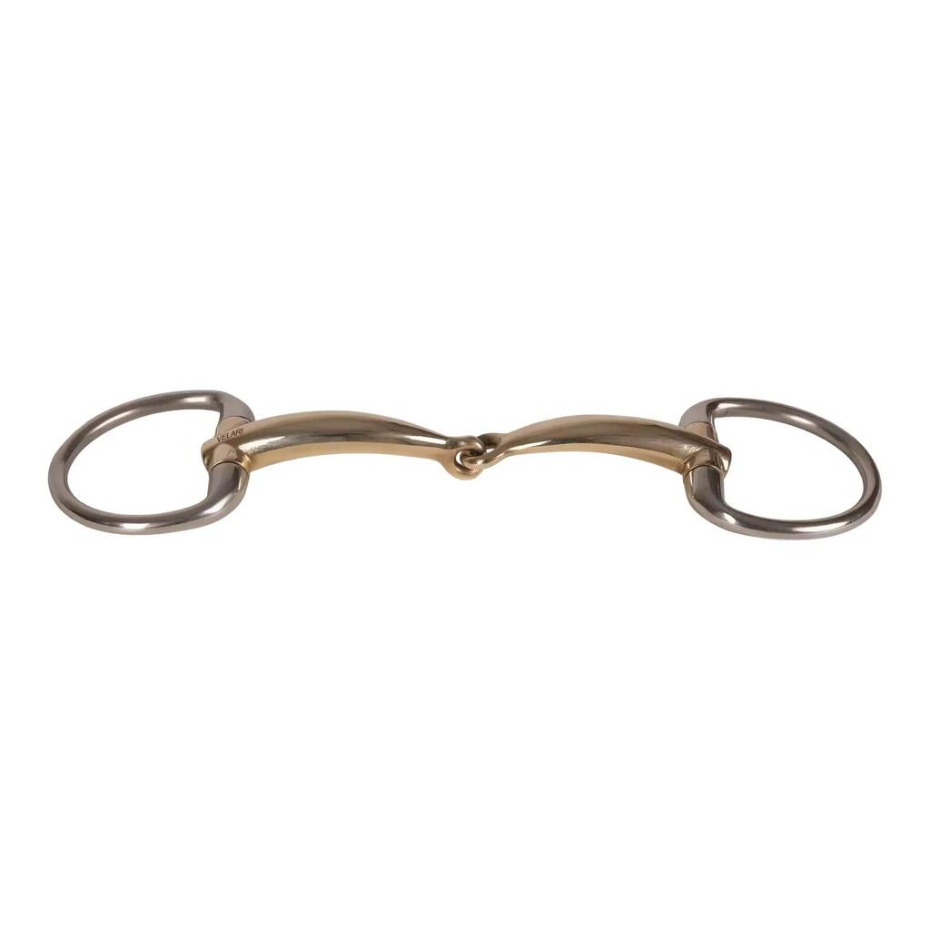 Copper olive snaffle bit for horse Velari 14mm 13,5cm