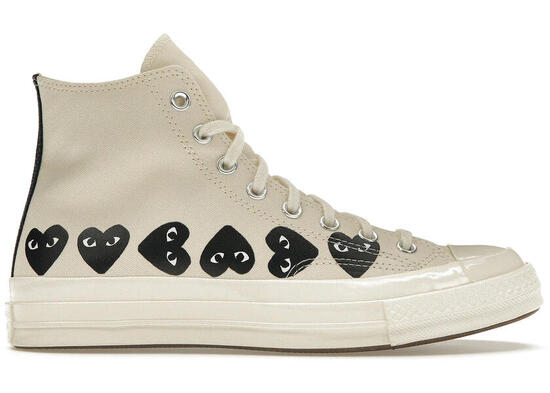 Converse Chuck Taylor All Star 70 Hi Comme des Garçons PLAY Multi-Heart Milk
