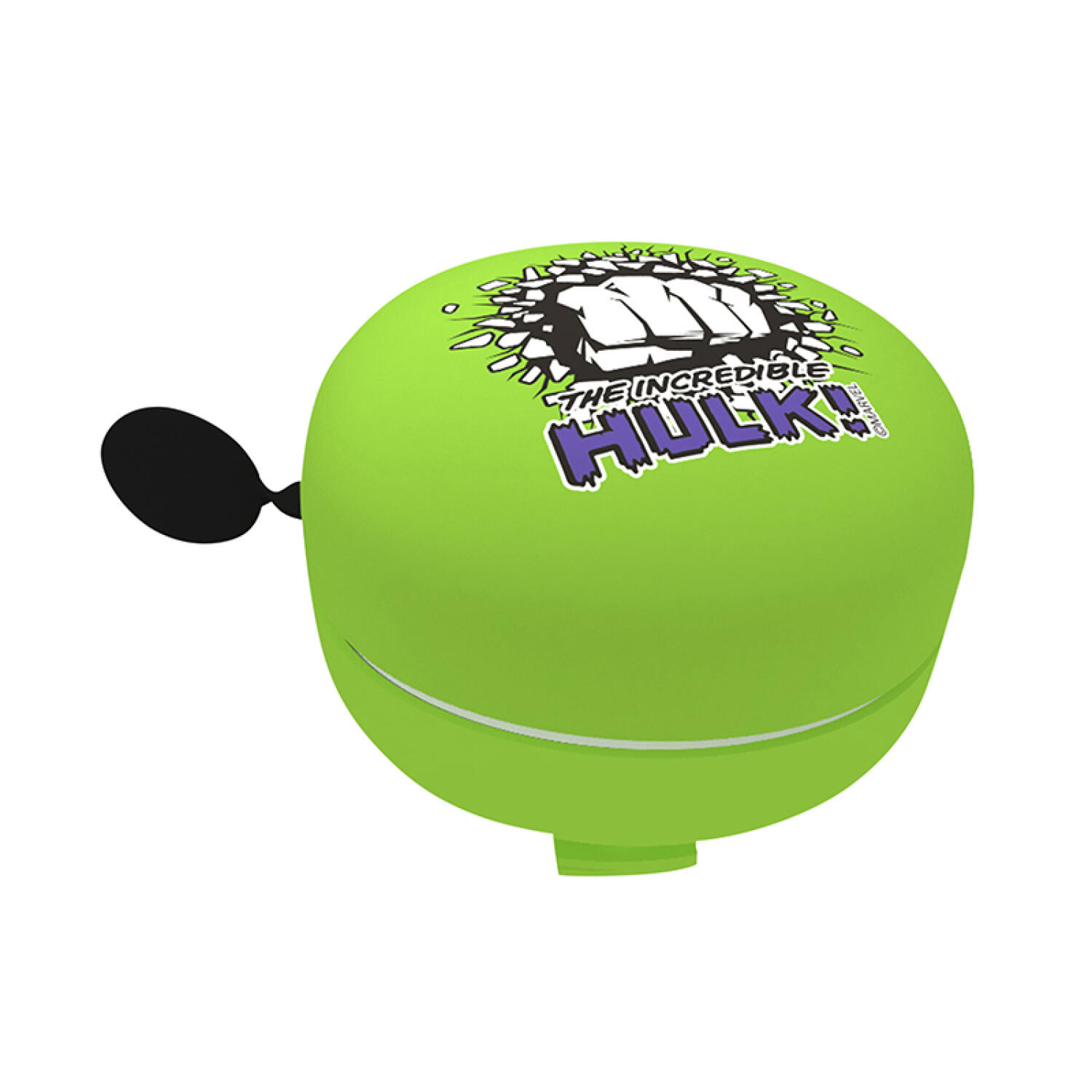 Dzwonek rowerowy retro dla chłopców Hulk, zielony, 6 cm