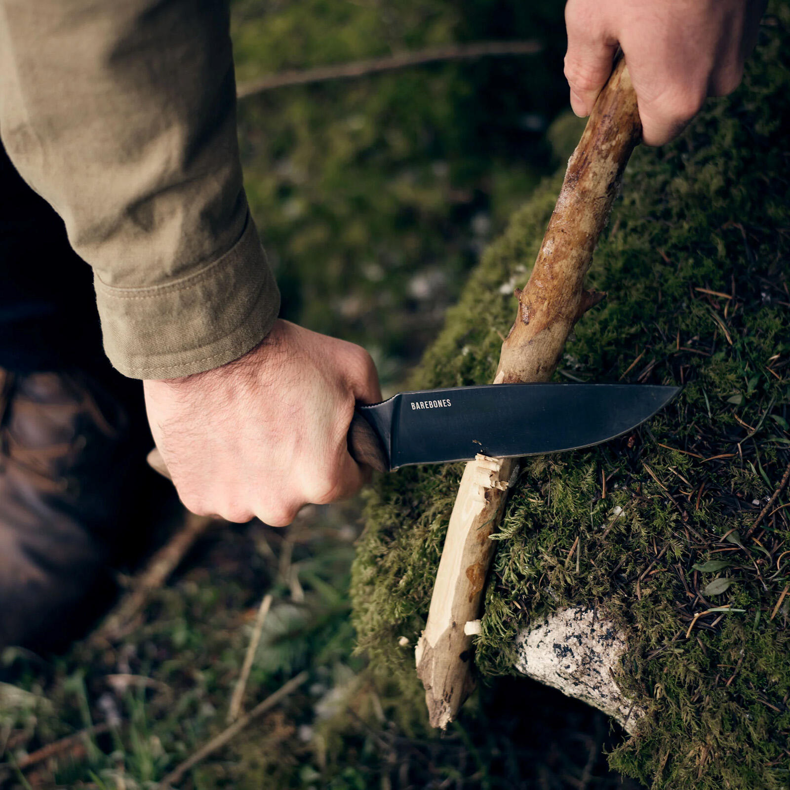 Coltello da cintura n. 6 Outdoor Survival Hunting Knife Legno di noce 7/7