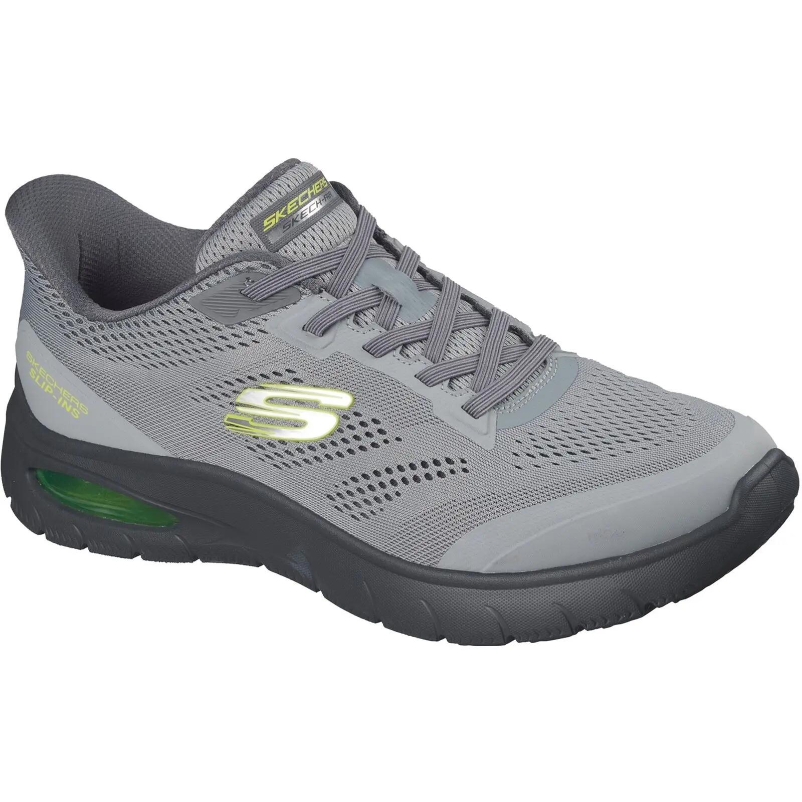 Skechers Skech-Air Summits Textile Men's Charcoal/Lime Trainers 1/6