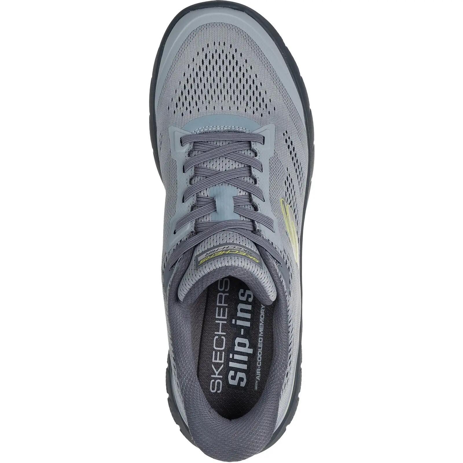 Skechers Skech-Air Summits Textile Men's Charcoal/Lime Trainers 3/6