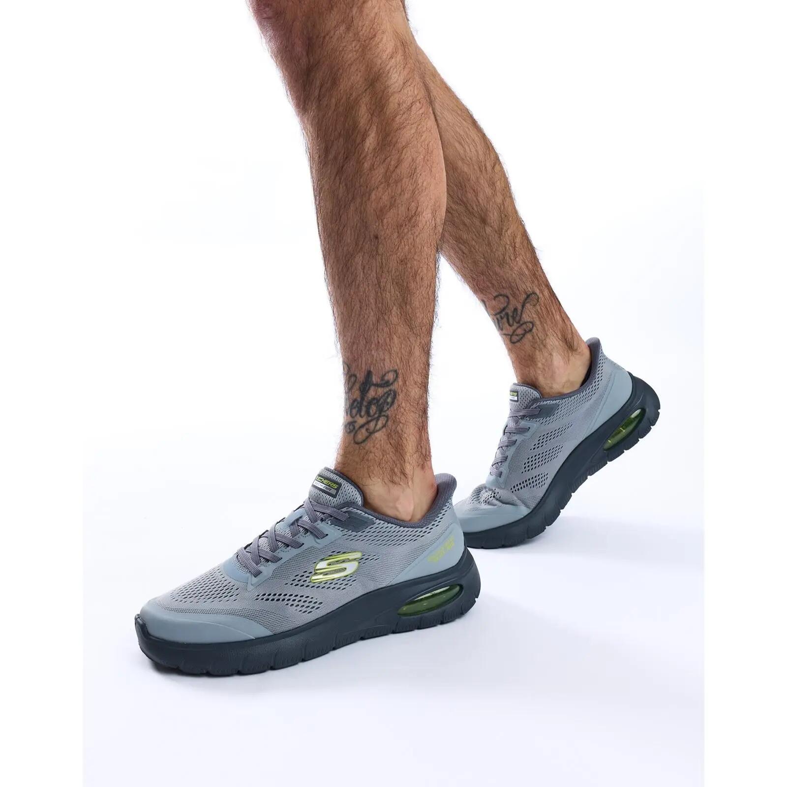 Skechers Skech-Air Summits Textile Men's Charcoal/Lime Trainers 6/6