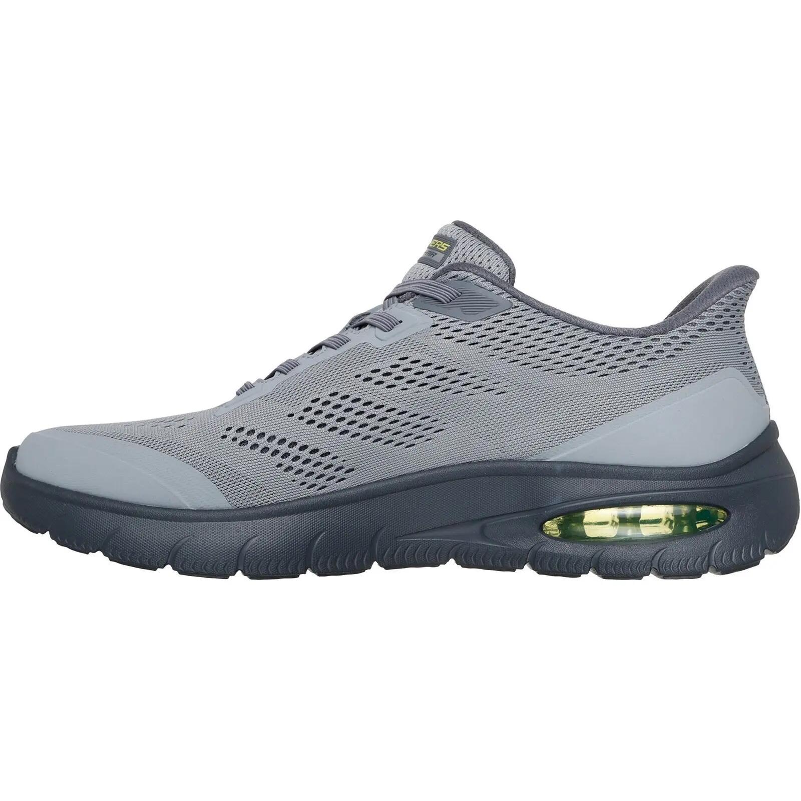 Skechers Skech-Air Summits Textile Men's Charcoal/Lime Trainers 4/6