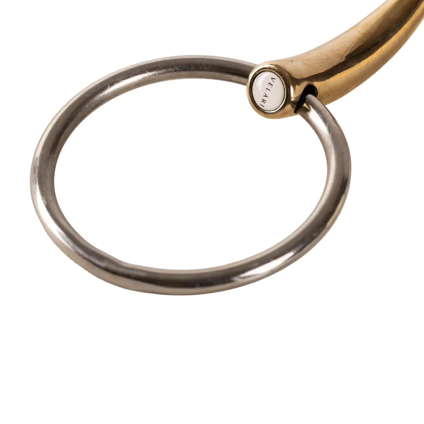 Mors 2 anneaux simple brisure pour cheval en cuivre Velari 14mm 3/4