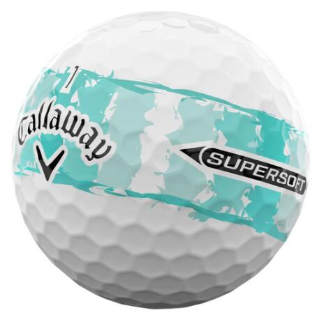 Callaway Golf NEW Supersoft Stripe, Bolas de golfe com alinhamento, turquesa 4/4