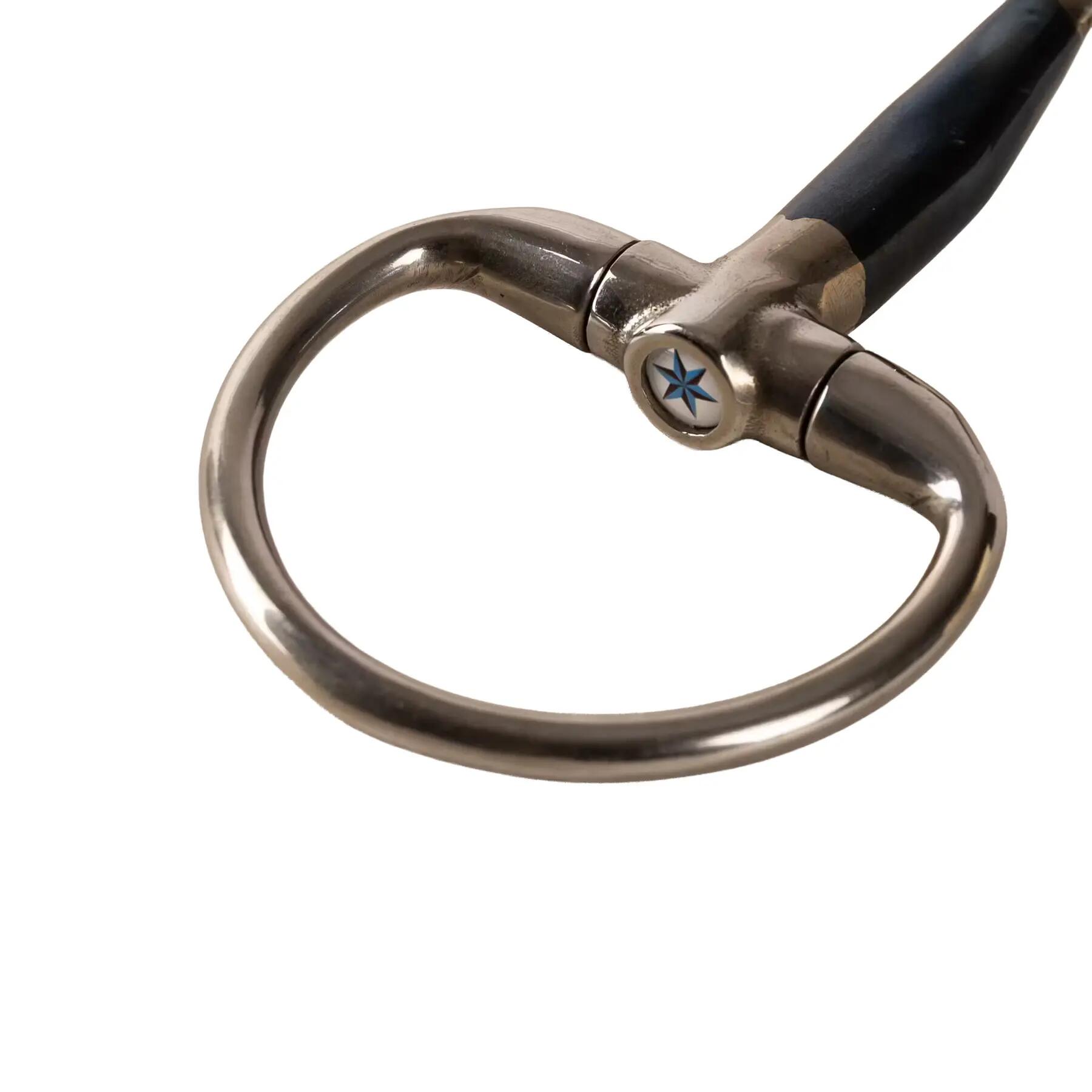 Mors de oliva doble bisagras para caballo Velari Sweet Iron 14mm 13,5cm 3/5