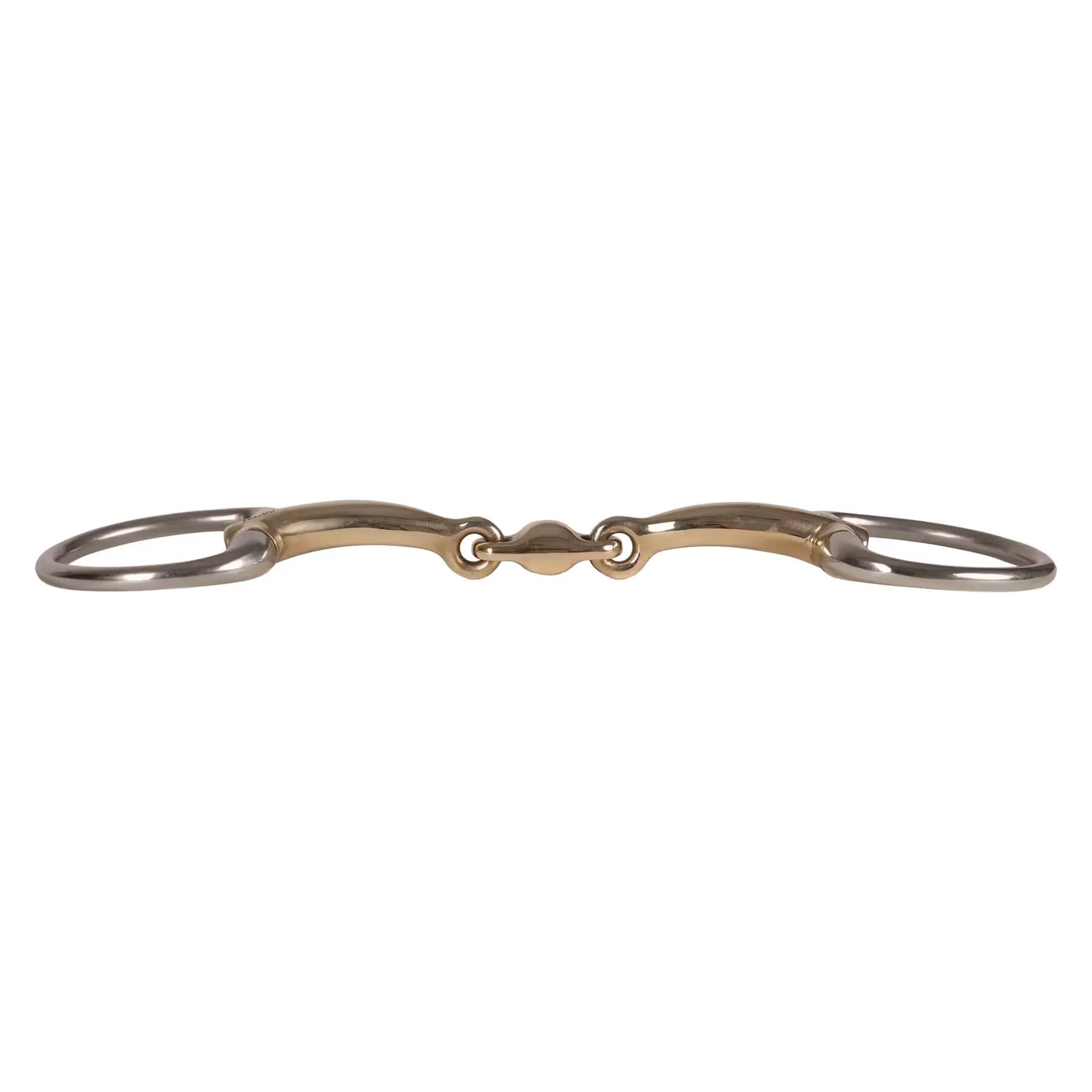 Mordedor de oliva doble para caballo de cobre Velari 14mm 14,5cm 2/5