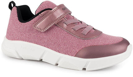 Buty dziecięce sportowe sneakersy dla dziewczynki rzep błyszczące GEOX ARIL