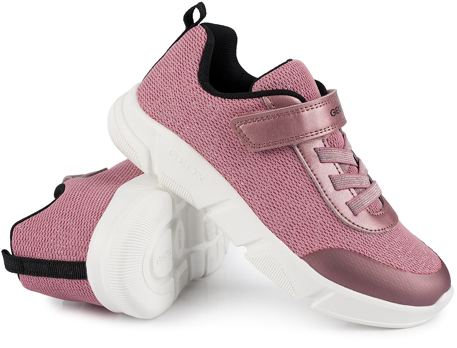 Buty dziecięce sportowe sneakersy dla dziewczynki rzep błyszczące GEOX ARIL 4/7