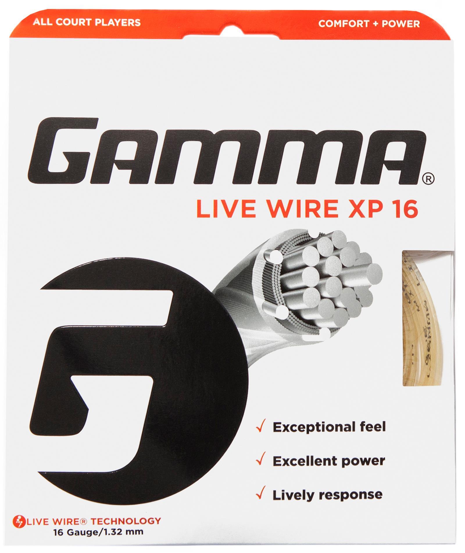 Gamma Tennissaite Live Wire XP 12,2 m Set 16 (1.32 mm) Natur 2/2