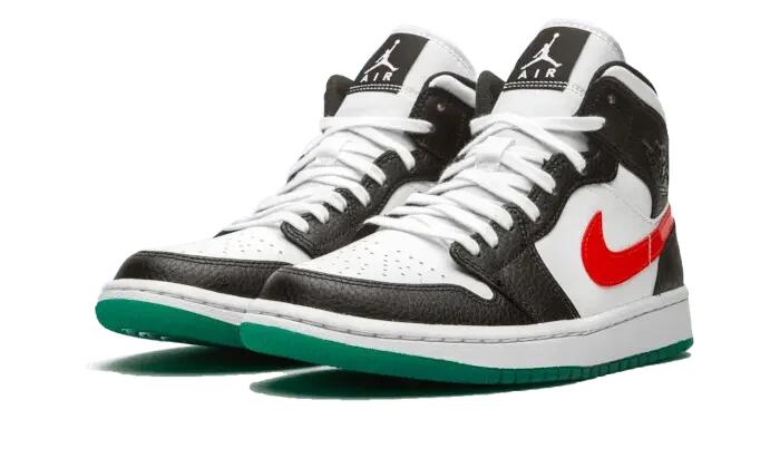 Jordan 1 Mid Alternate Swooshes Rot Gelb - Damen 2/4