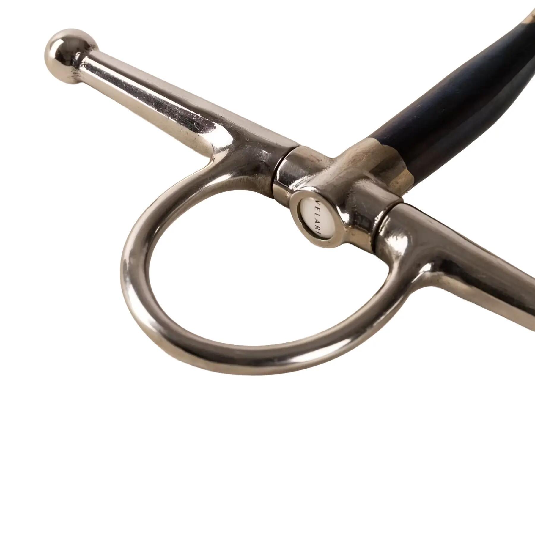 Morda de agulha dupla com quebra para cavalo Velari Full Cheek Bit Sweet Iron 14 4/5