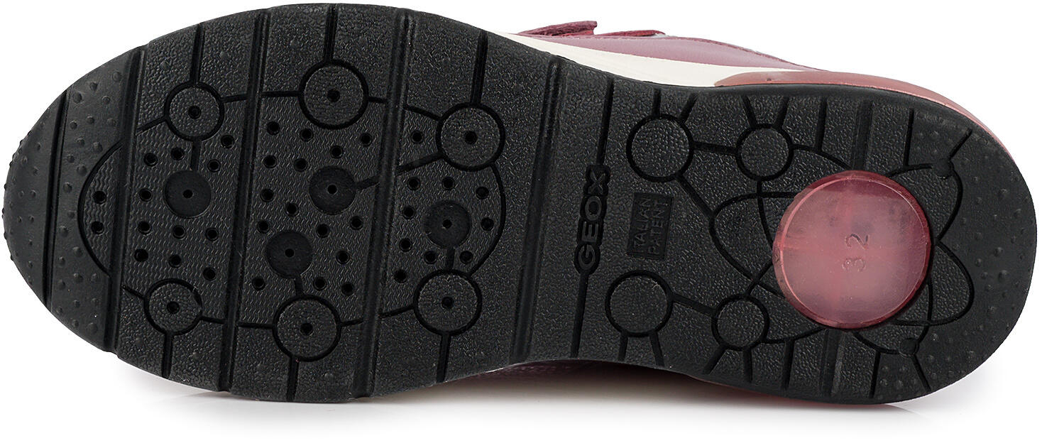 Buty dziecięce sportowe sneakersy dla dziewczynki na rzep świecące LED GEOX SPAC 7/7
