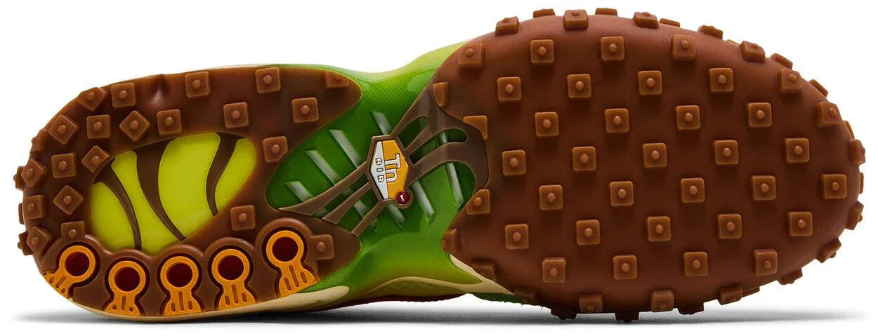 Nike Air Max Waffle SP 2 Electrolime Flash Crimson Gum Medium Brown 3/5