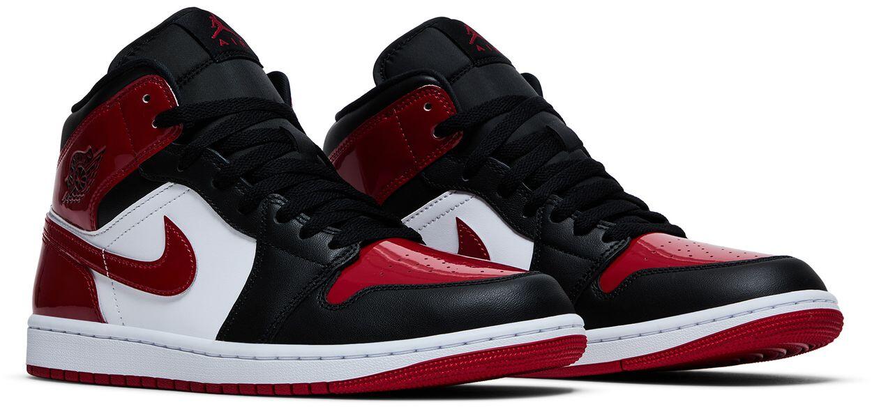 Jordan 1 Mid SE Patent Bred Toe 5/5