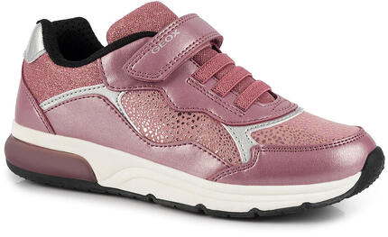 Buty dziecięce sportowe sneakersy dla dziewczynki na rzep świecące LED GEOX SPAC