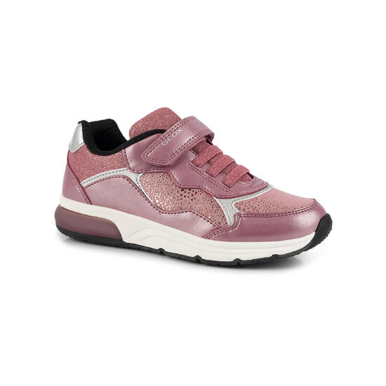 Buty dziecięce sportowe sneakersy dla dziewczynki na rzep świecące LED GEOX SPAC