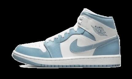 Chaussures - basketball - air jordan 1 mid unc - bleu/blanc