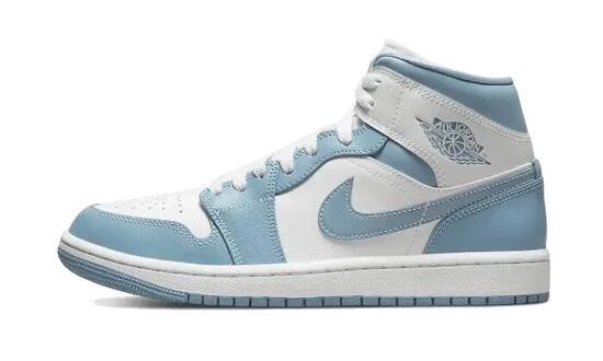 Chaussures - basketball - air jordan 1 mid unc - bleu/blanc