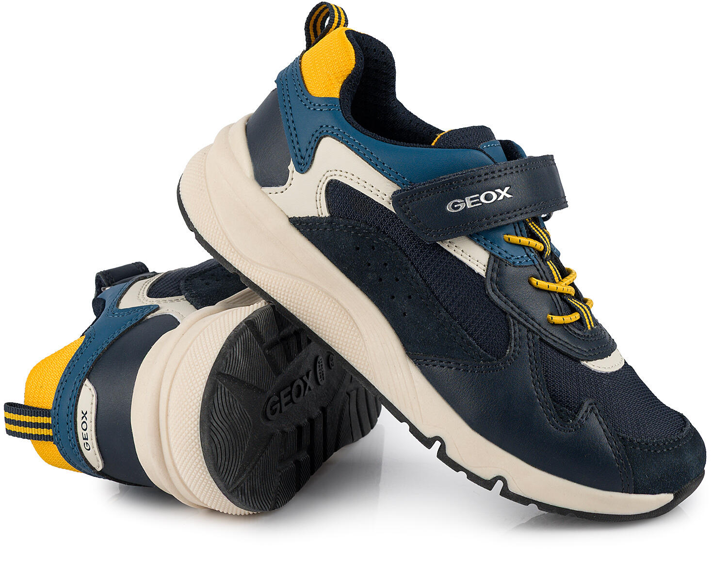 Buty dziecięce sportowe sneakersy dla chłopca ekoskóra na rzep GEOX ROONER 5/7
