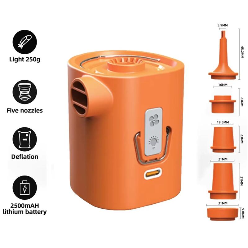 mini pompa electrica portabila camping 4800 pa led