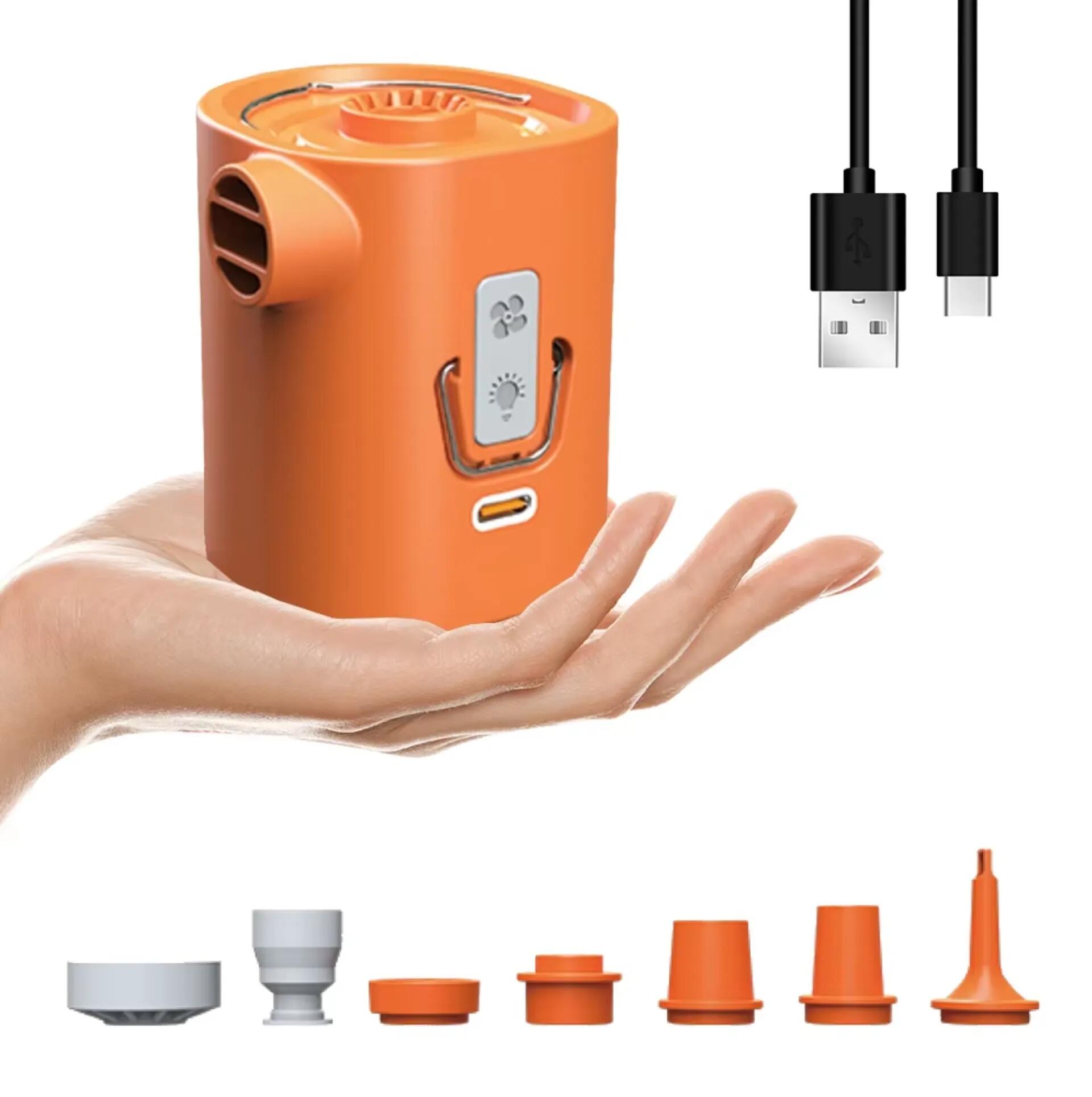 SPORTENZIA Mini elektrická pumpa camping 4800 pa led