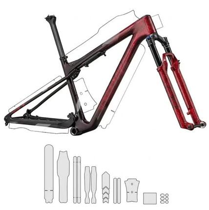 pack protection cadre vtt 20 films tpu transparent anti-rayures