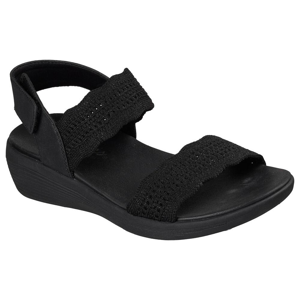 Sandalia Mujer Skechers Arya Favorite Finds Tejido Negro 2/7