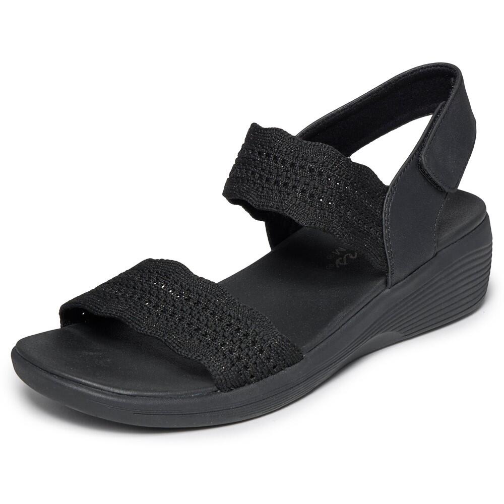 Sandalia Mujer Skechers Arya Favorite Finds Tejido Negro 4/7