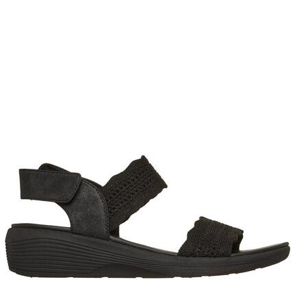 SANDALE FEMME Skechers Arya Favorite Finds tissu NOIR